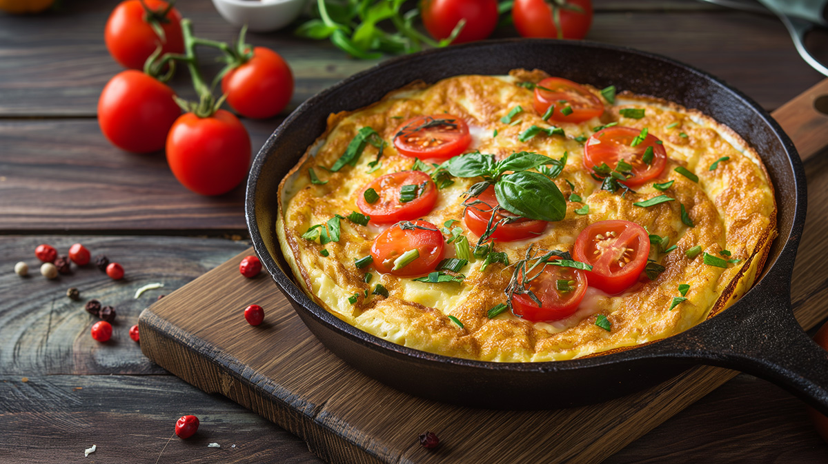 Tomate-Kürbis Porridge Omelett