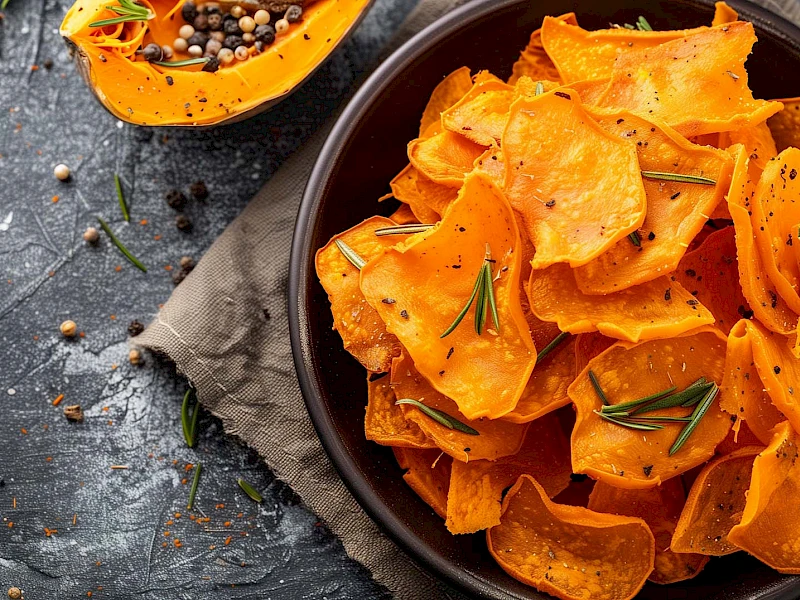 Butternut-Kürbis-Chips