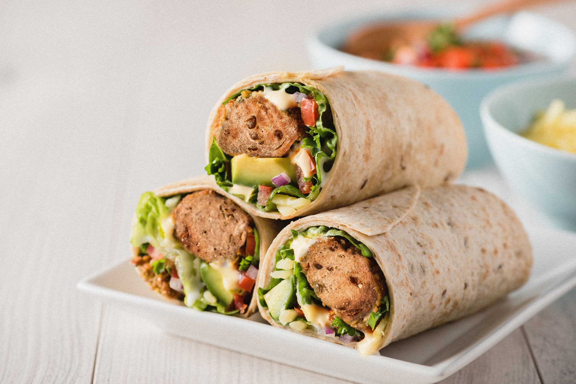 Frühstückswraps mit Sesamcreme