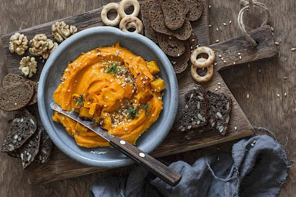 Kürbisaufstrich mit Sesam