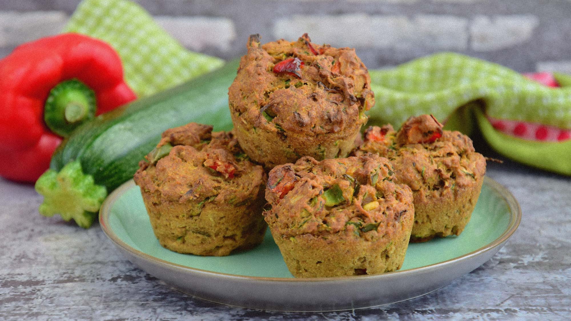 Zucchini Paprika Muffins