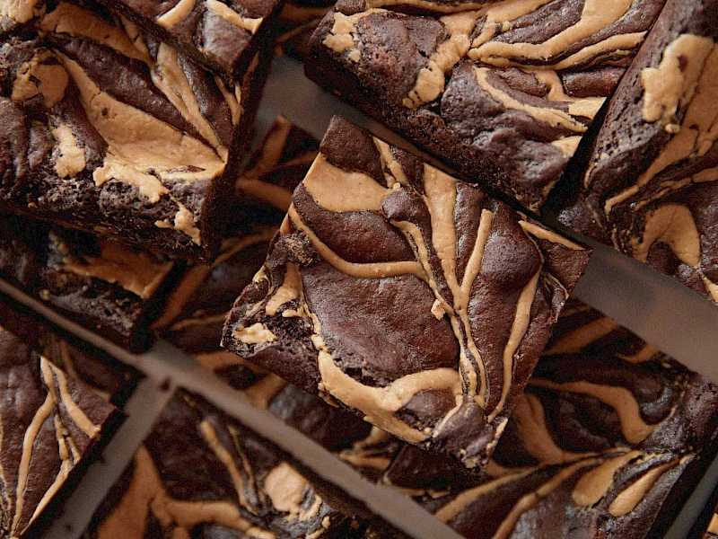 Erdnussbutter Brownies