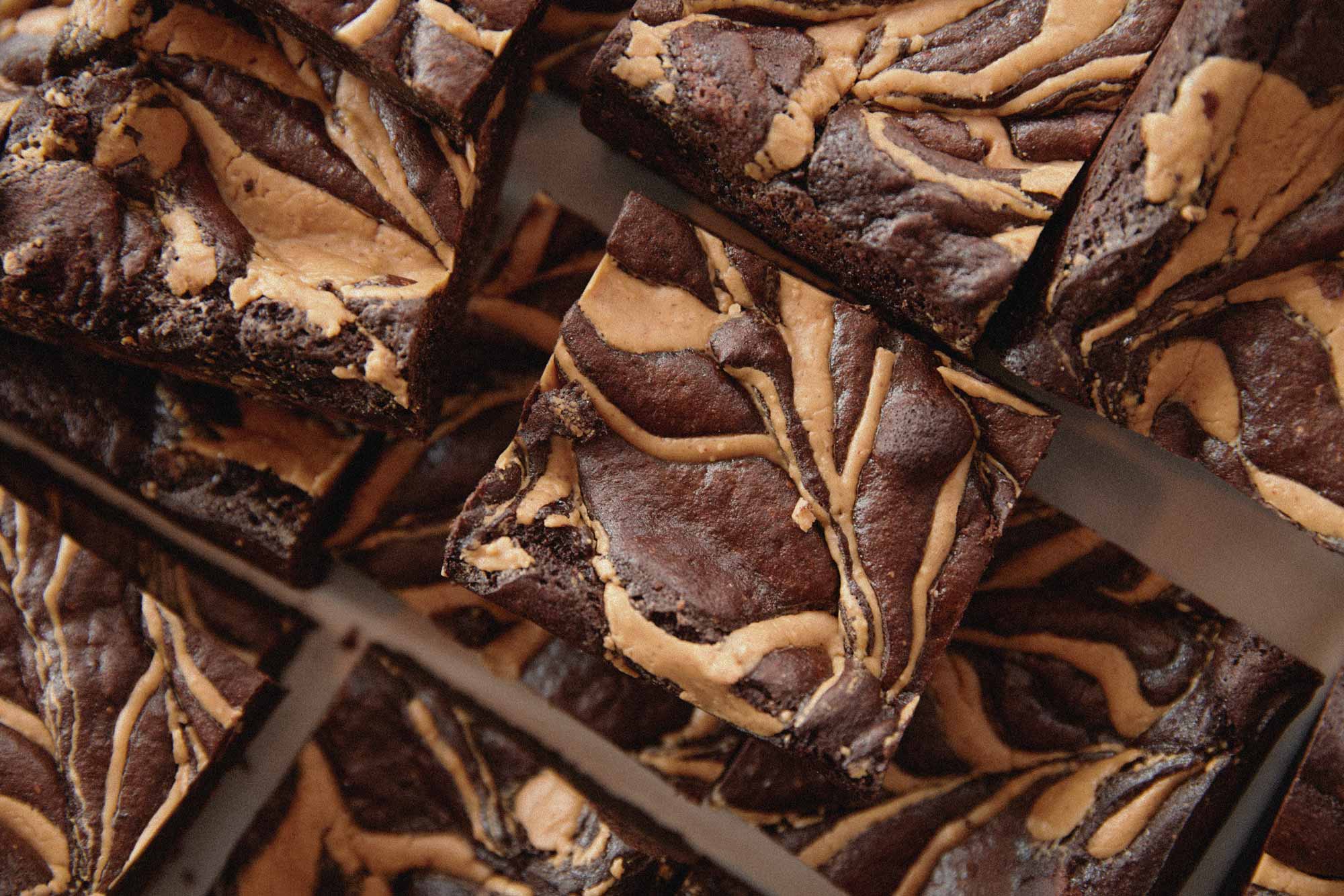Erdnussbutter Brownies