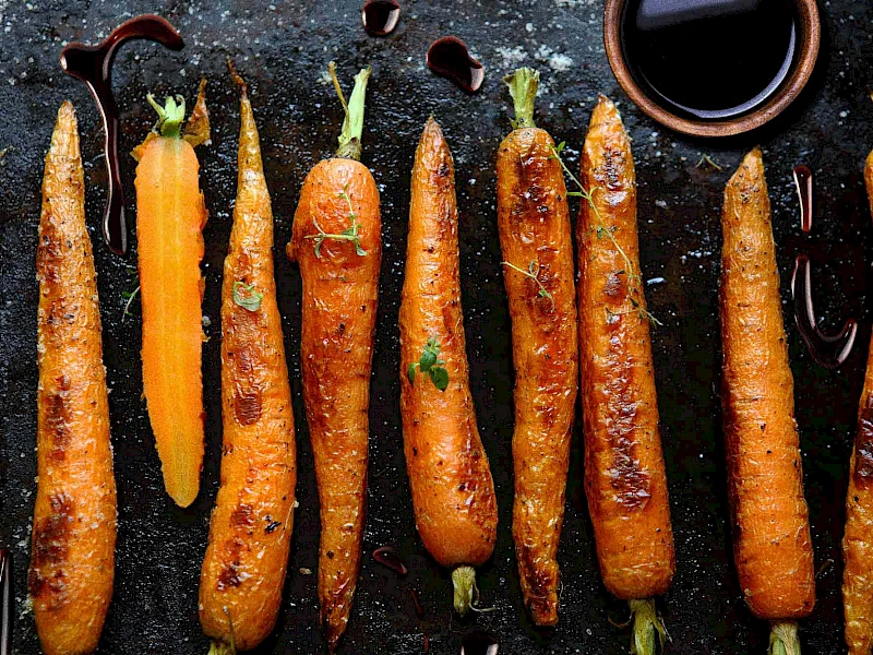 Gegrillte Teriyaki-Karotten