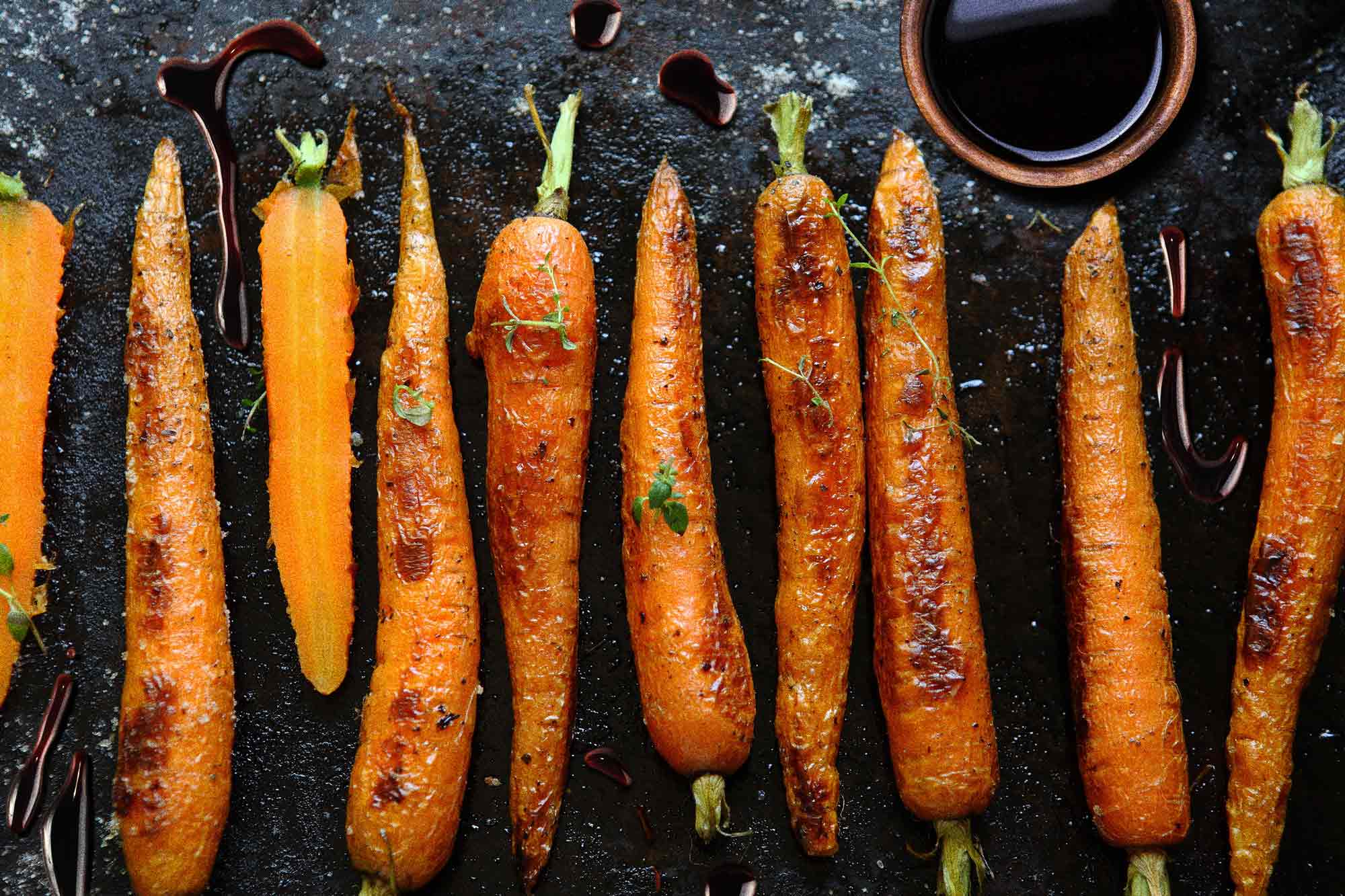 Gegrillte Teriyaki-Karotten