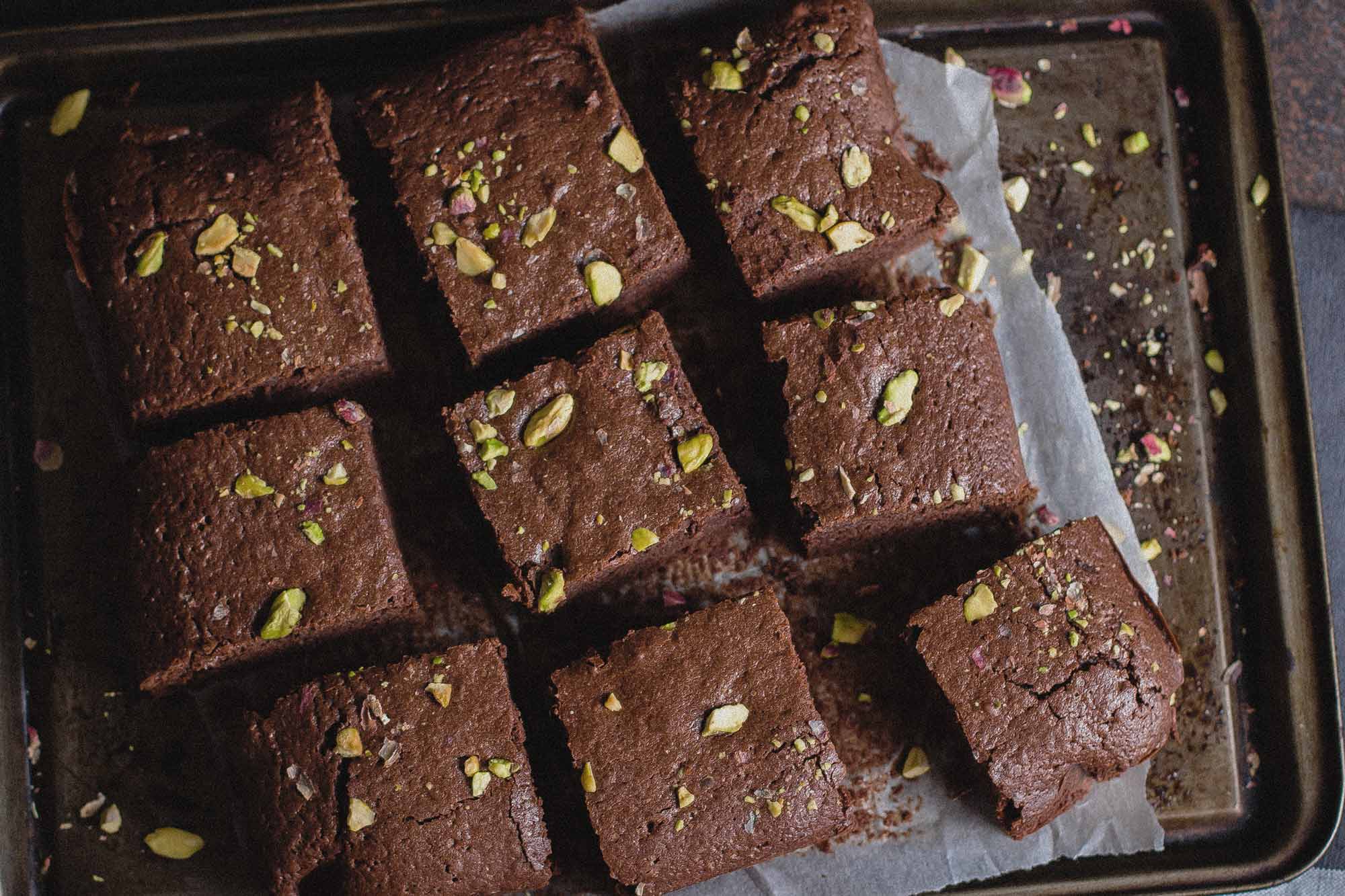 Pistazien-Goji-Brownies