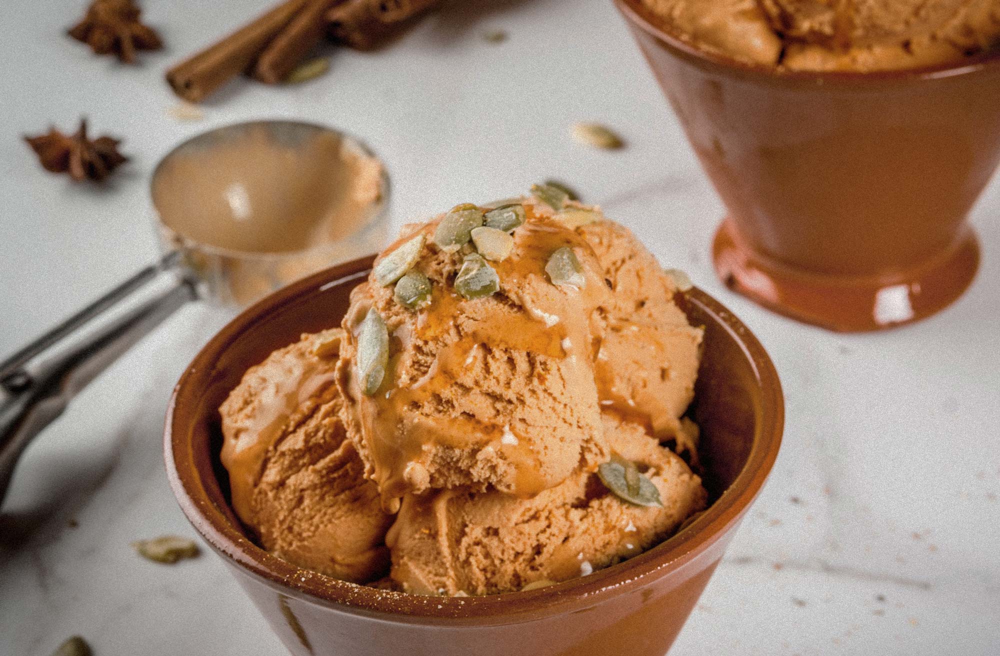 Kürbis-Bananen-Eiscreme