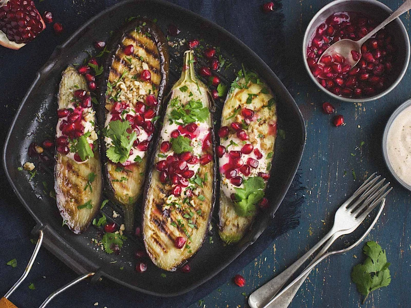 Gebratene Aubergine
