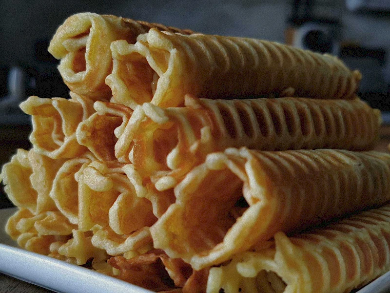 Waffelröllchen