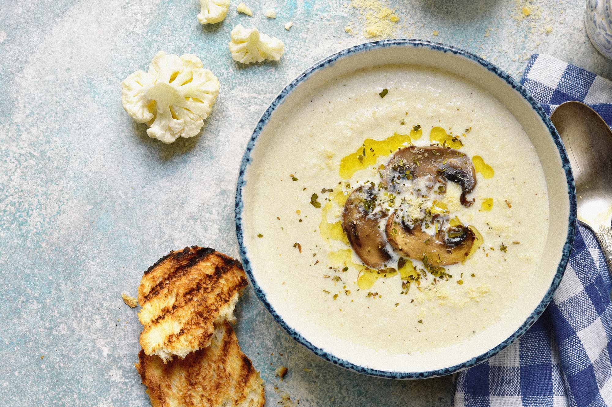 Blumenkohl-Pilz-Suppe