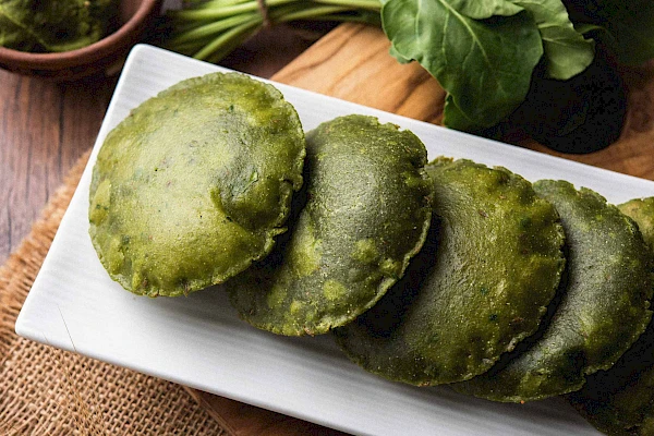 Spinat-Avocado-Poori
