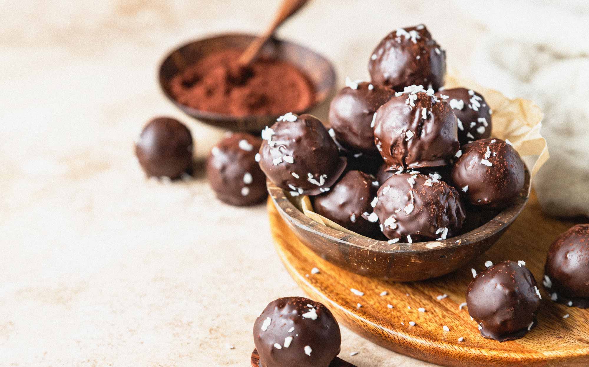 Schoko-Kichererbsen-Erdnuss-Trüffel