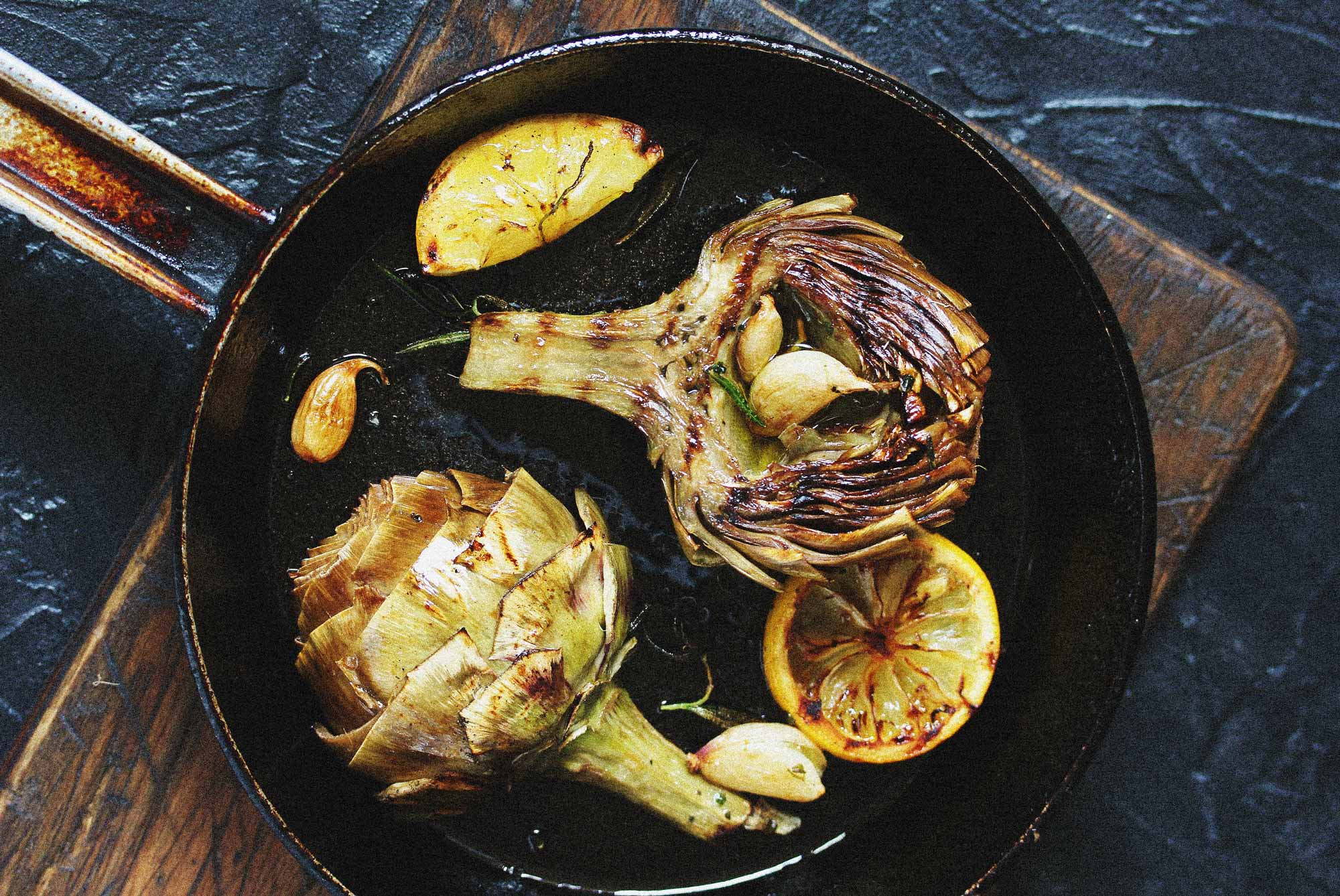 Geröstete Artischocke