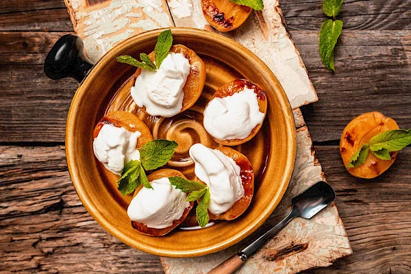 Gegrillte Pfirsiche