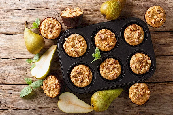 Birnen-Walnuss-Muffins