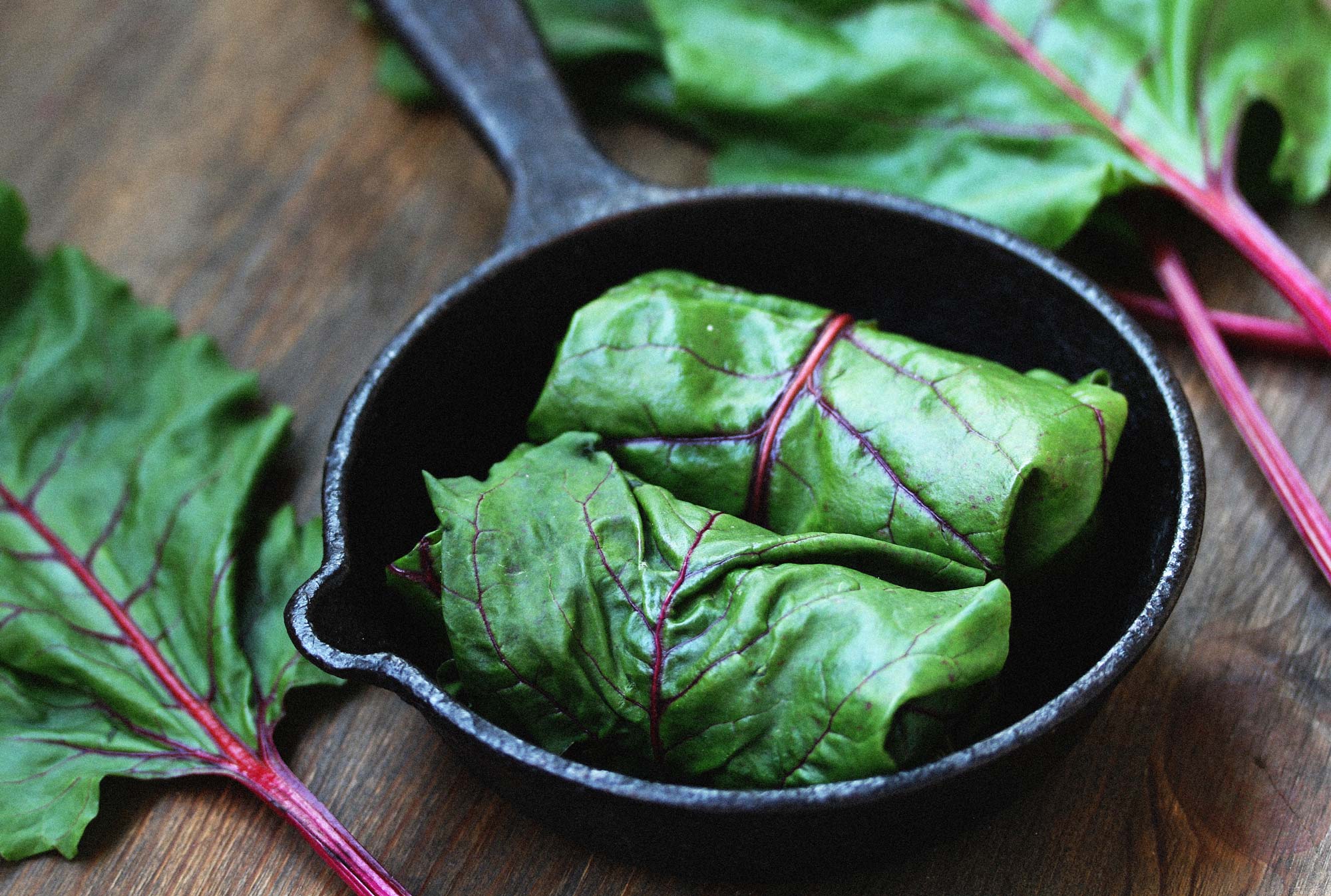 Gefüllte Mangoldrollen