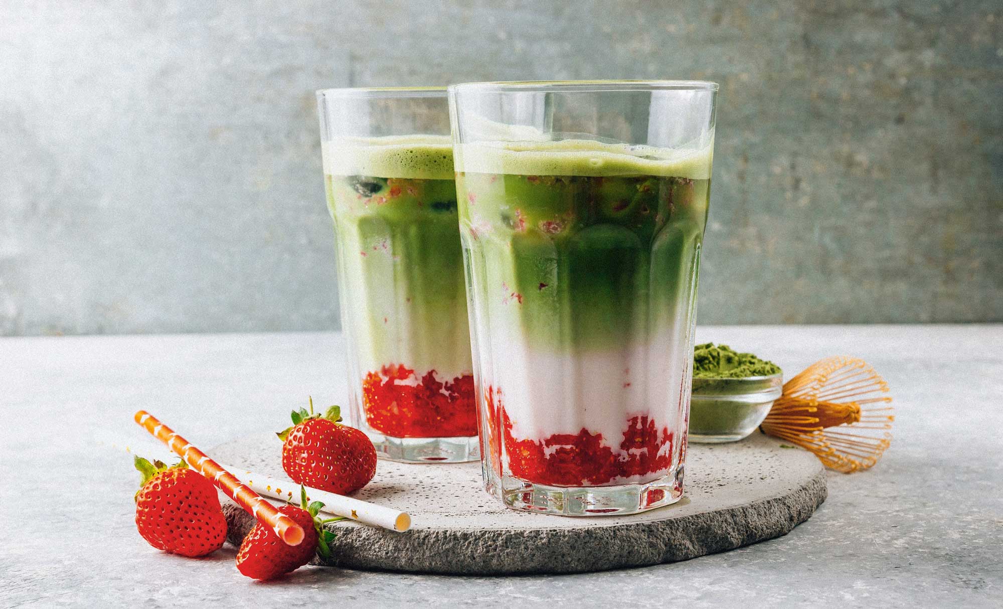 Matcha Strawberry Latte