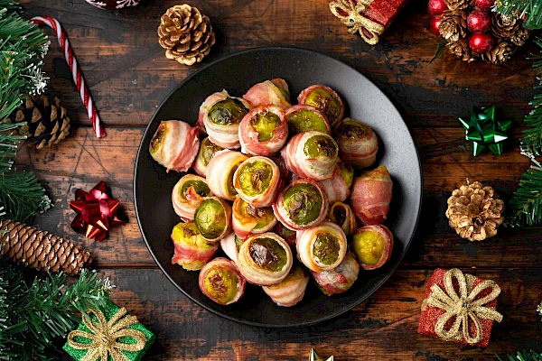 Rosenkohl im Speckmantel