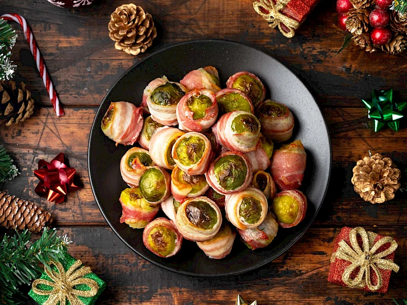 Rosenkohl im Speckmantel