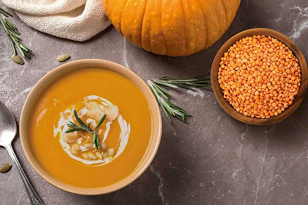 Kürbis-Linsen-Suppe