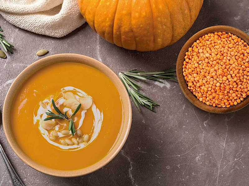 Kürbis-Linsen-Suppe