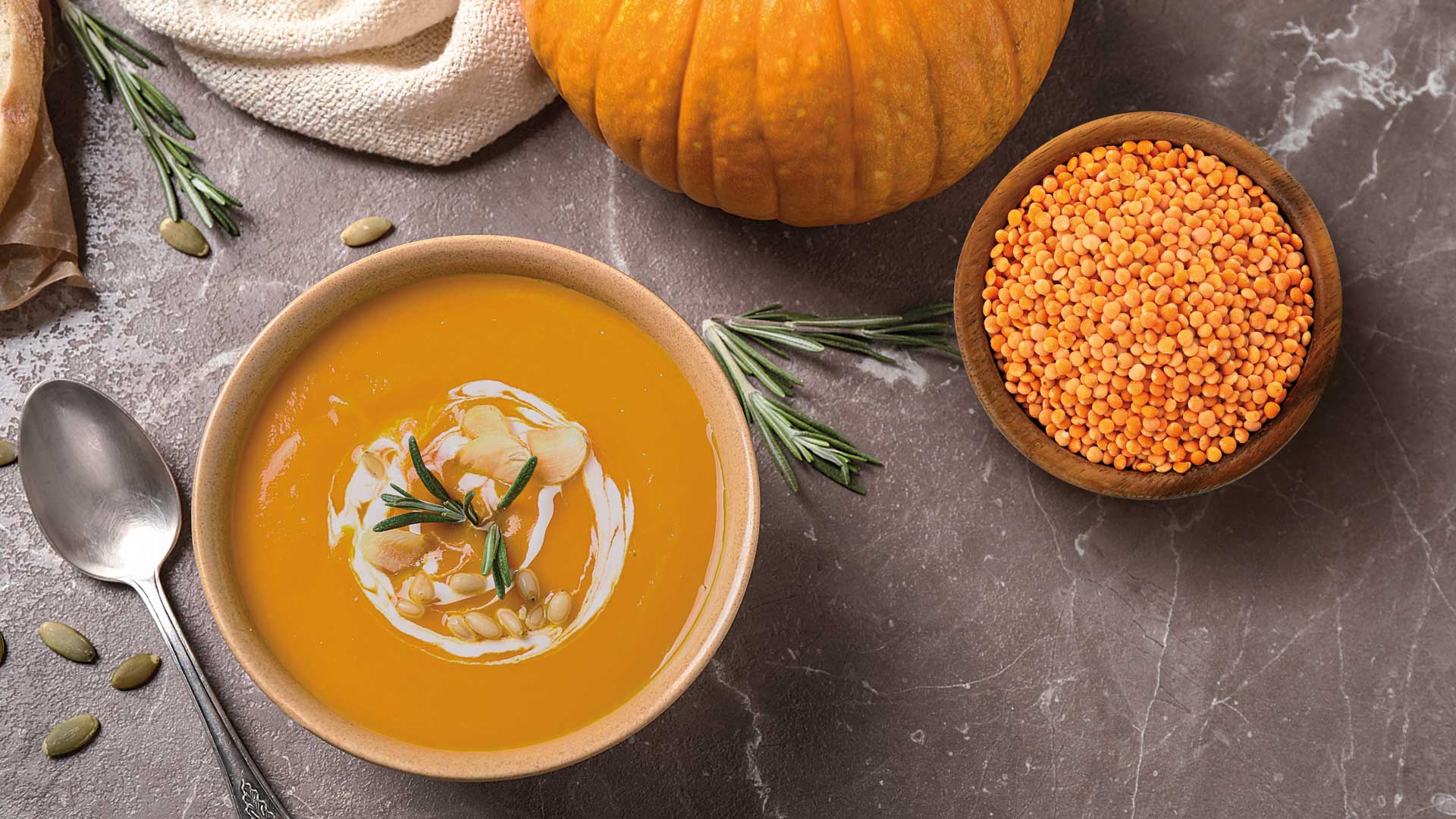 Kürbis-Linsen-Suppe