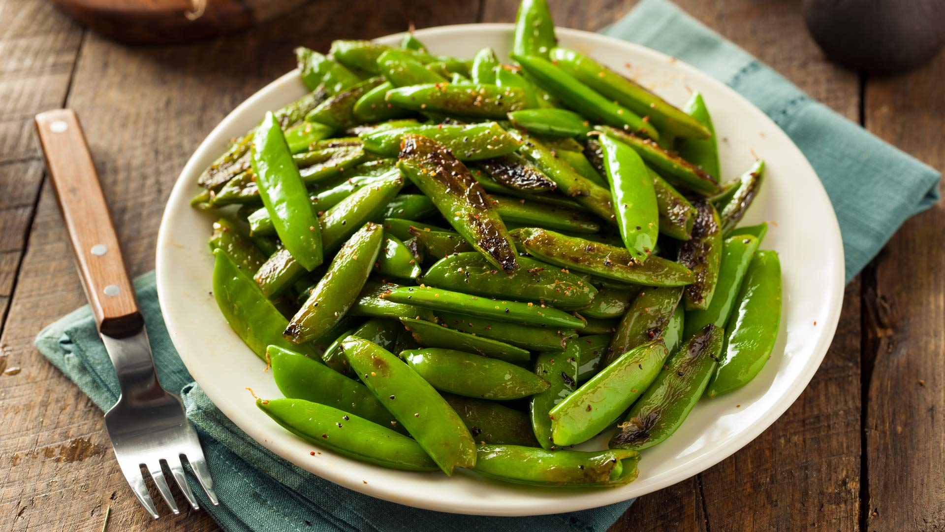 Gebratene Zuckerschoten