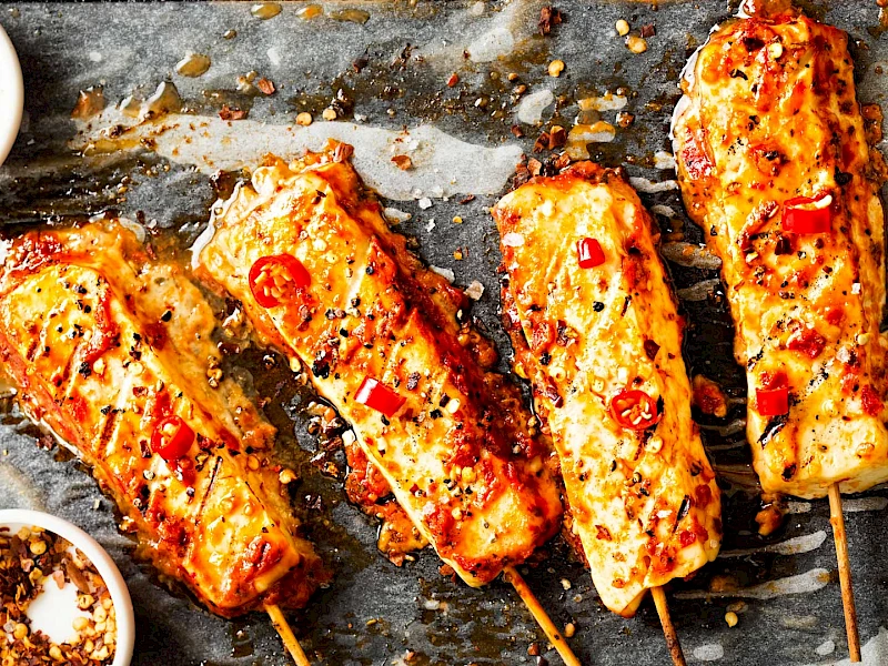 Halloumi-Grillspieß