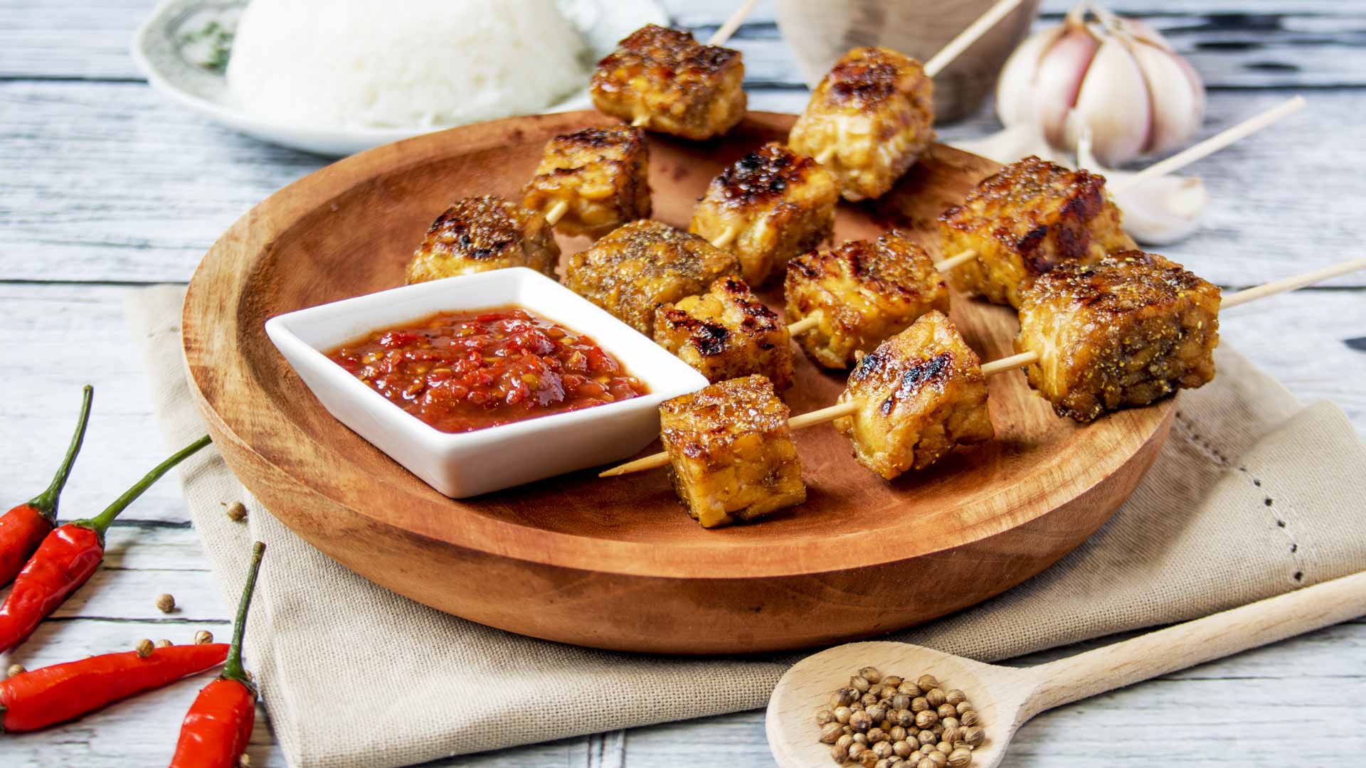 Gegrillte Tempeh-Spieße