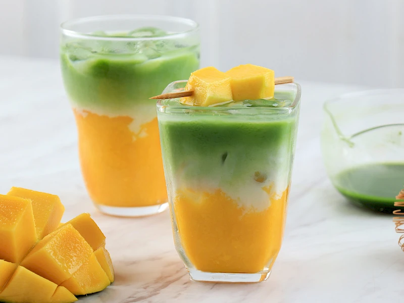 Mango Matcha Latte