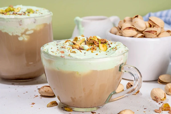 Veganer Pistazien-Latte