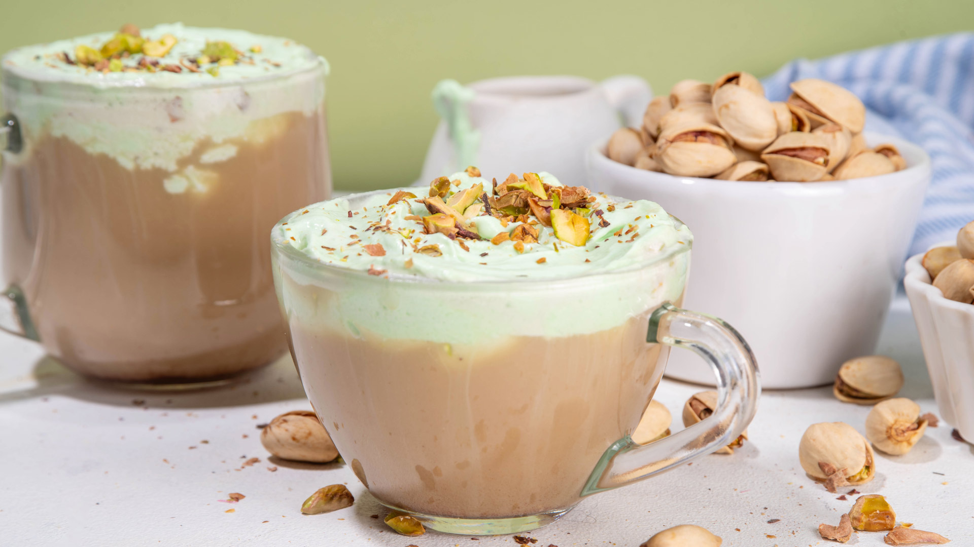 Veganer Pistazien-Latte