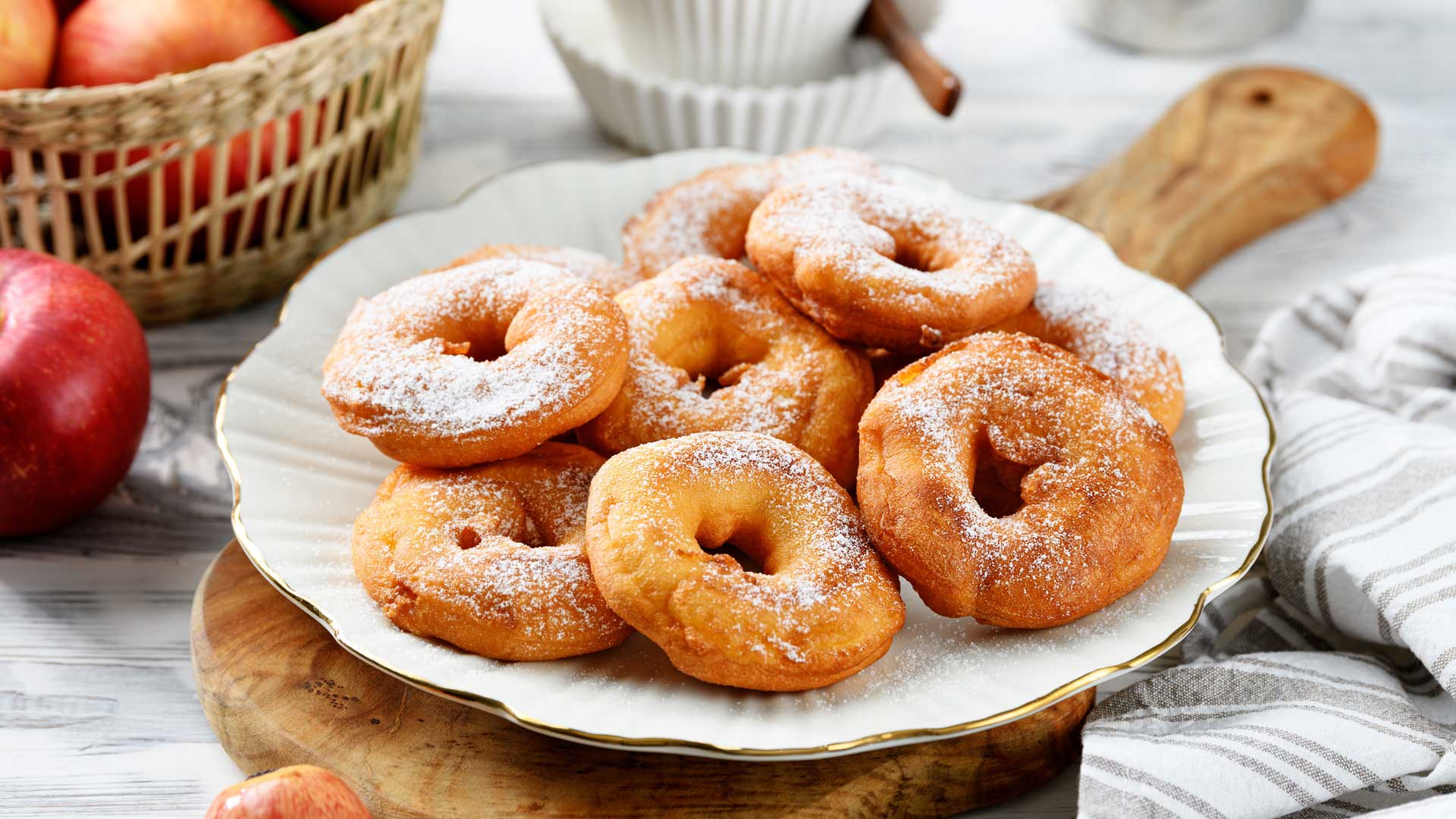 Frittierte Apfelringe