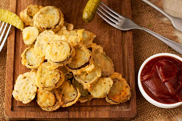 Frittierte Gurken
