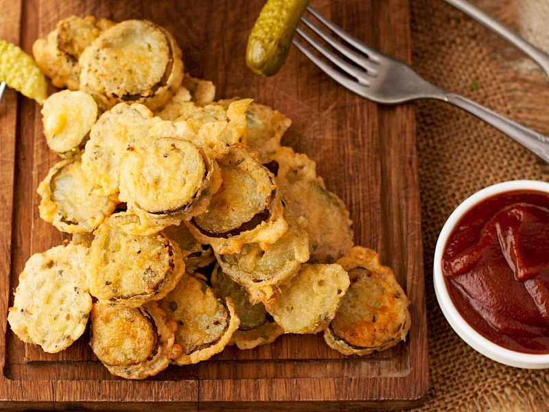 Frittierte Gurken