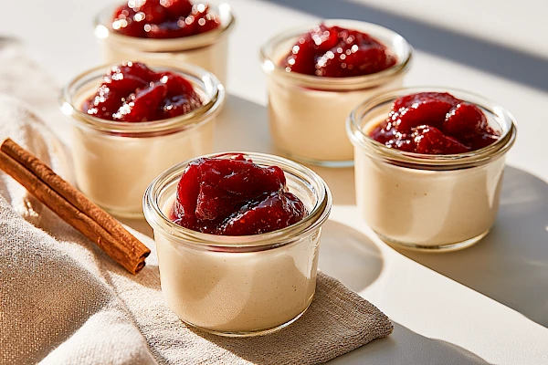 Bayerische Creme mit Zwetschgen
